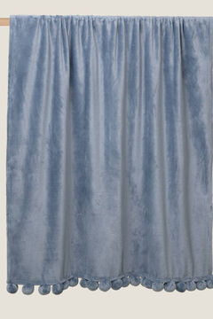 Womensecret Manta polar pompons 120 x 180 cm. azul