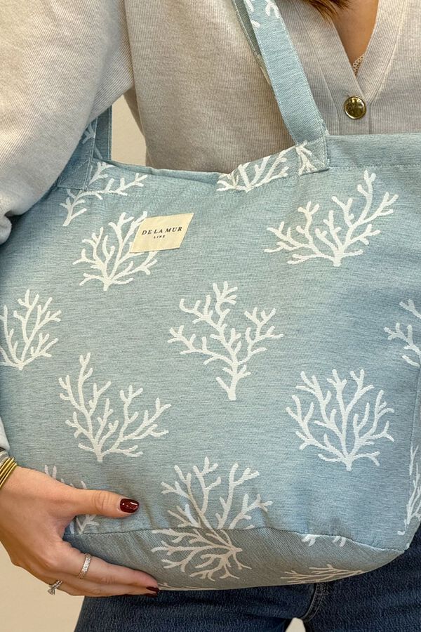 De La Mur Bolsa Grande Cremallera Fons azul