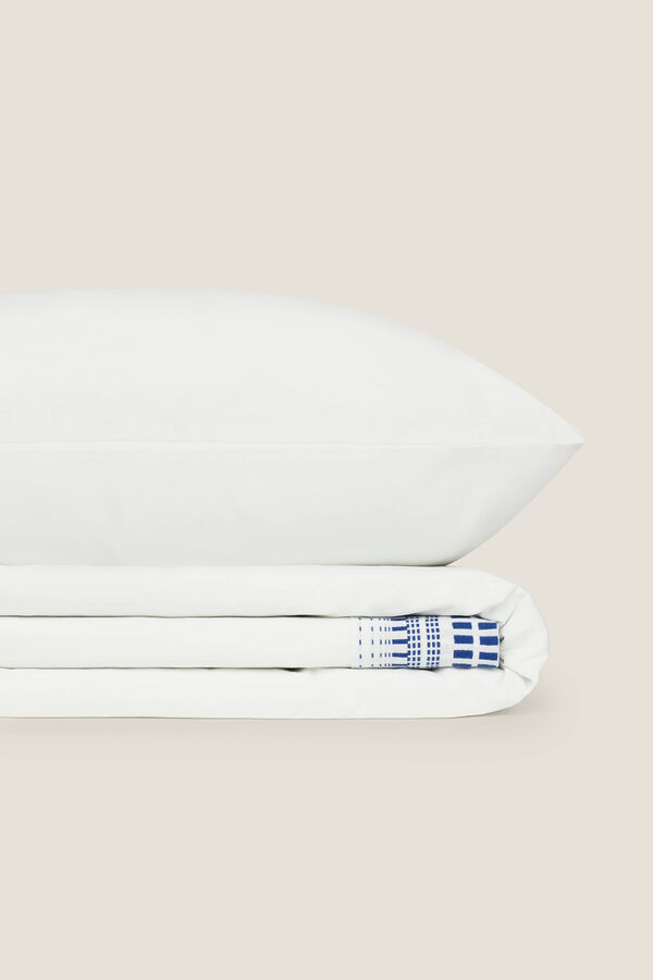 Womensecret Bettlaken mit gefärbtem Garn. Bett 135-140 cm. Weiß