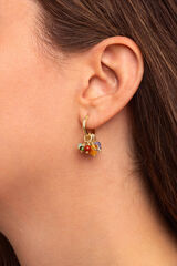Womensecret Amulet True Colours gold-plated hoop earrings Žuta