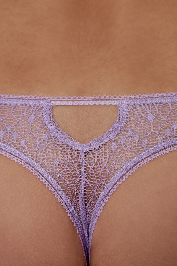 Womensecret Mallo Regal Orchid lace tanga with double tulle lining pink