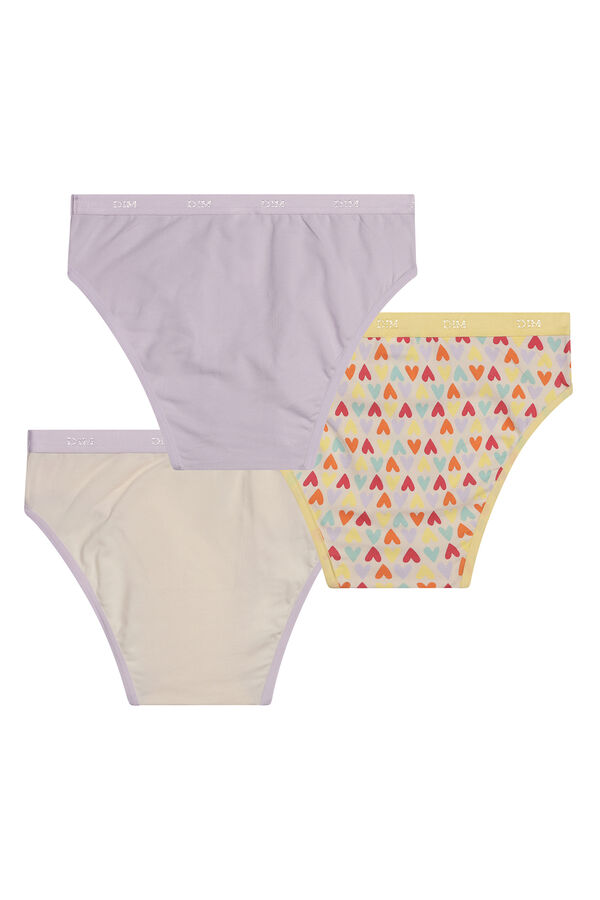 DIM Pack de 3 cuecas de menina estampadas com cintura el&aacute;stica estampado