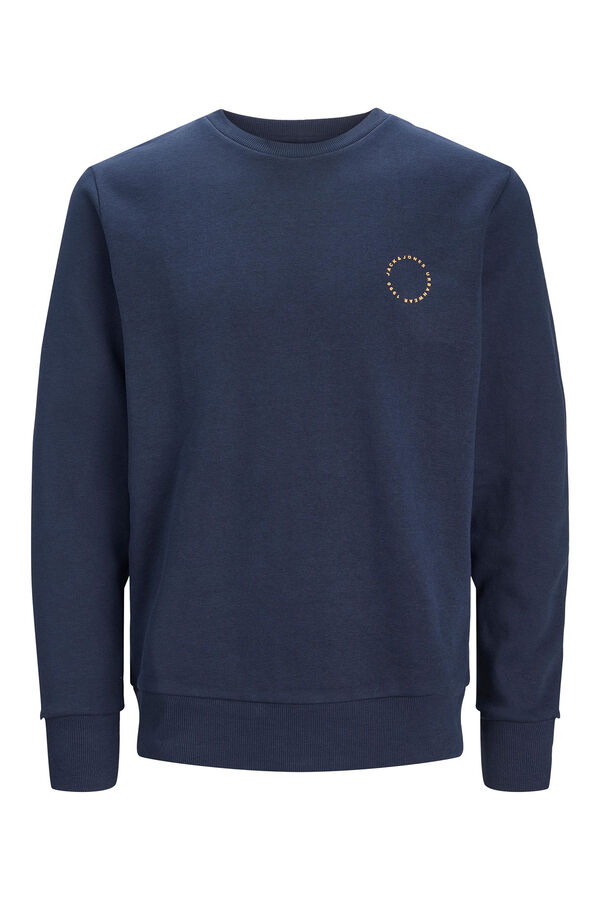 Jack & Jones Sudadera cuello redondo print trasero blue