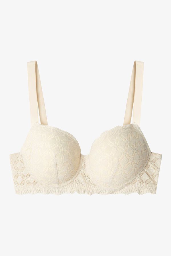 Gisela Lace full cup bra brown