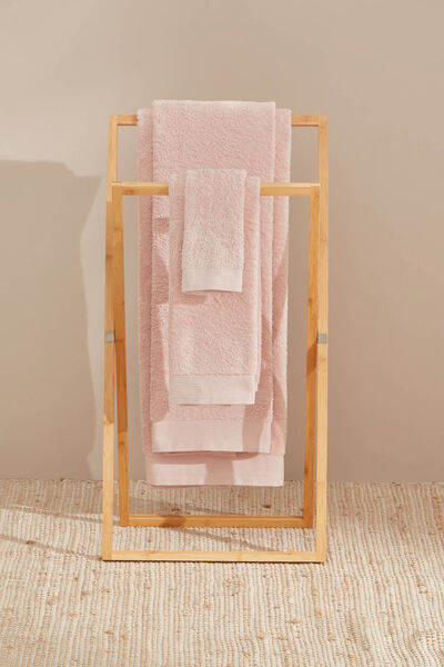 Womensecret Toalha banho friso algodão egípcio 90 x 150 cm. rosa