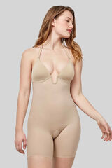 Gisela Extreme neckline body trouser Nude