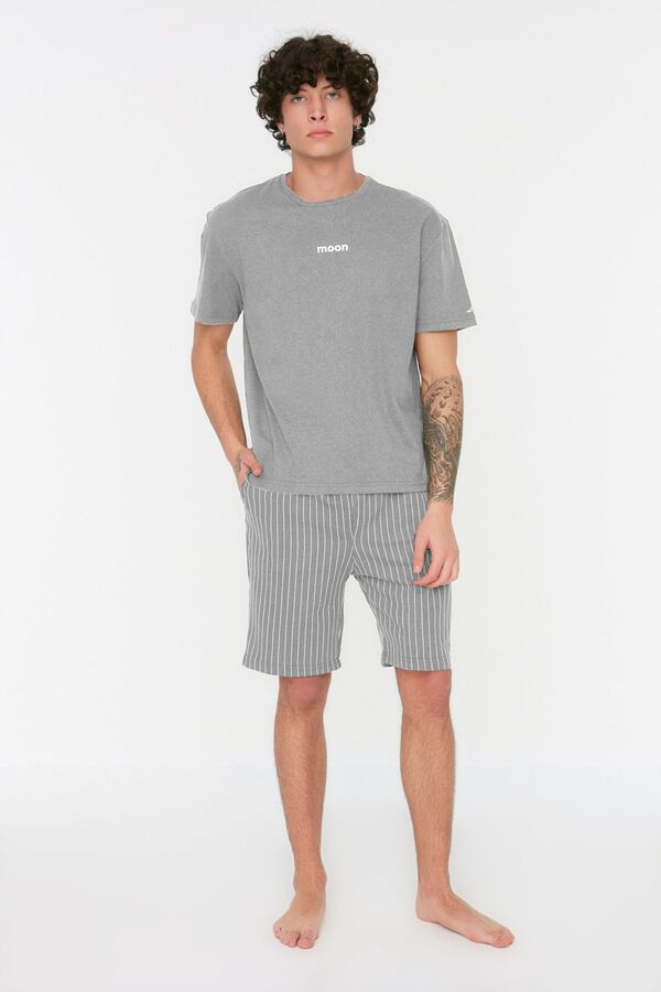 Trendyol Striped short pyjamas grey