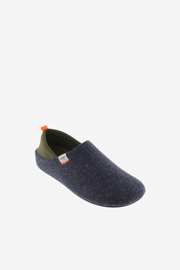 Victoria Recycled felt slippers with neoprene back blue