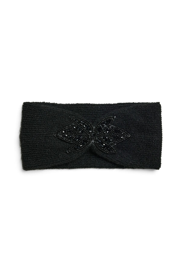 Pieces Jersey-knit band with clasp Crna