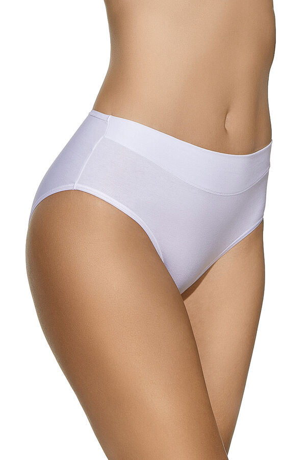 Selene White cotton high-waisted panty white