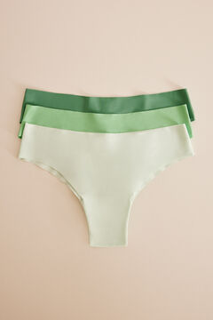 Womensecret Varrás nélküli zöld női alsók, 3 db-os csomag zöld