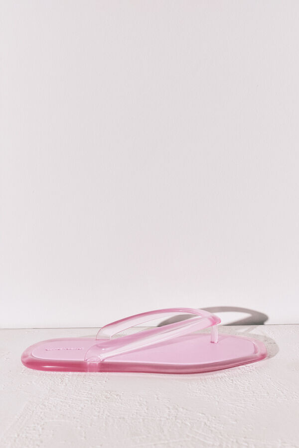 Women'secret Tongs &agrave; entre-doigts effet translucide rose rose