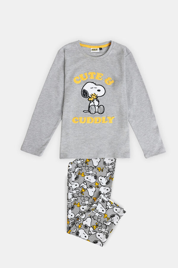 Admas Pijama Family Snoopy Funny para ni&ntilde;a&nbsp; gris