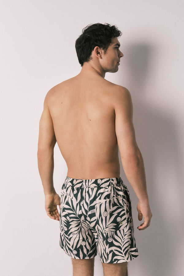 Women'secret SmileyWorld&reg; tropical print men's swimwear green