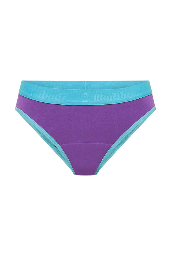 Womensecret Teen Power Purple organic cotton hipster period panty - moderate to heavy absorbency pink