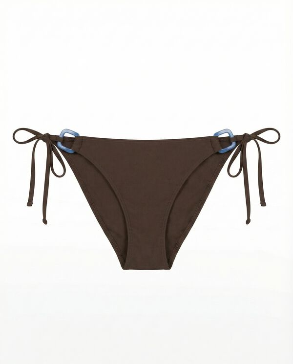 Women'secret Cuecas de biqu&iacute;ni cl&aacute;ssicas com la&ccedil;ada castanha cru