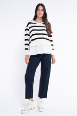 Ohma! Dunkelindische Jeans mit geradem Bein Blau