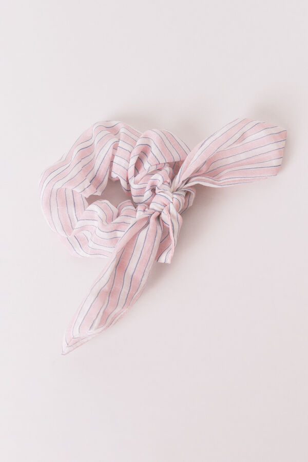 Women'secret Chouchou &agrave; rayures avec n&oelig;ud rose rouge