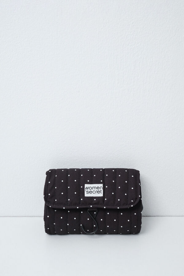Women'secret Black polka-dots vanity case wallet pack black