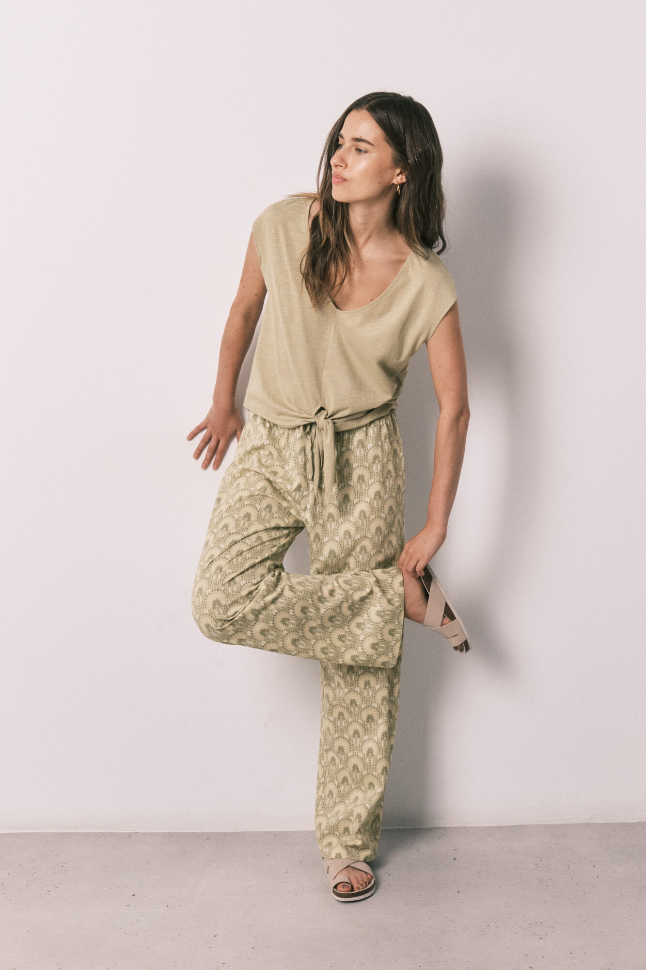 Women'secret Cotton knot long pyjamas
