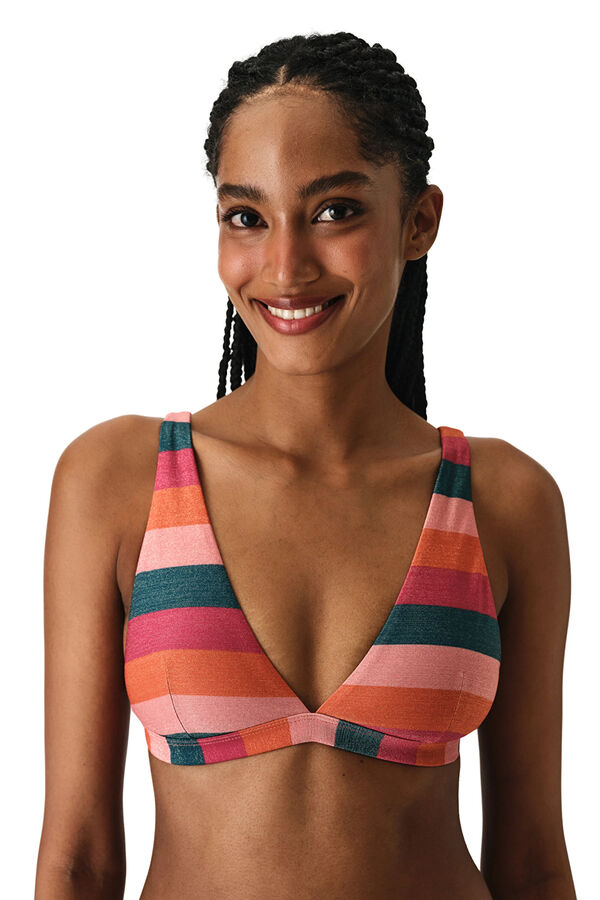 Penti  Devin Deep V Bikini Top printed