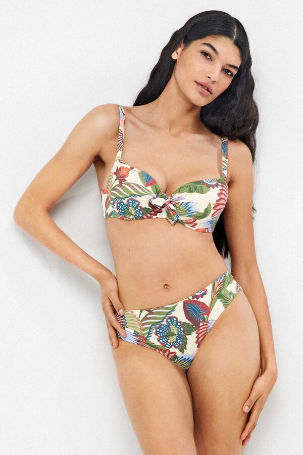 Gisela Braga bikini midi print tropical blanco