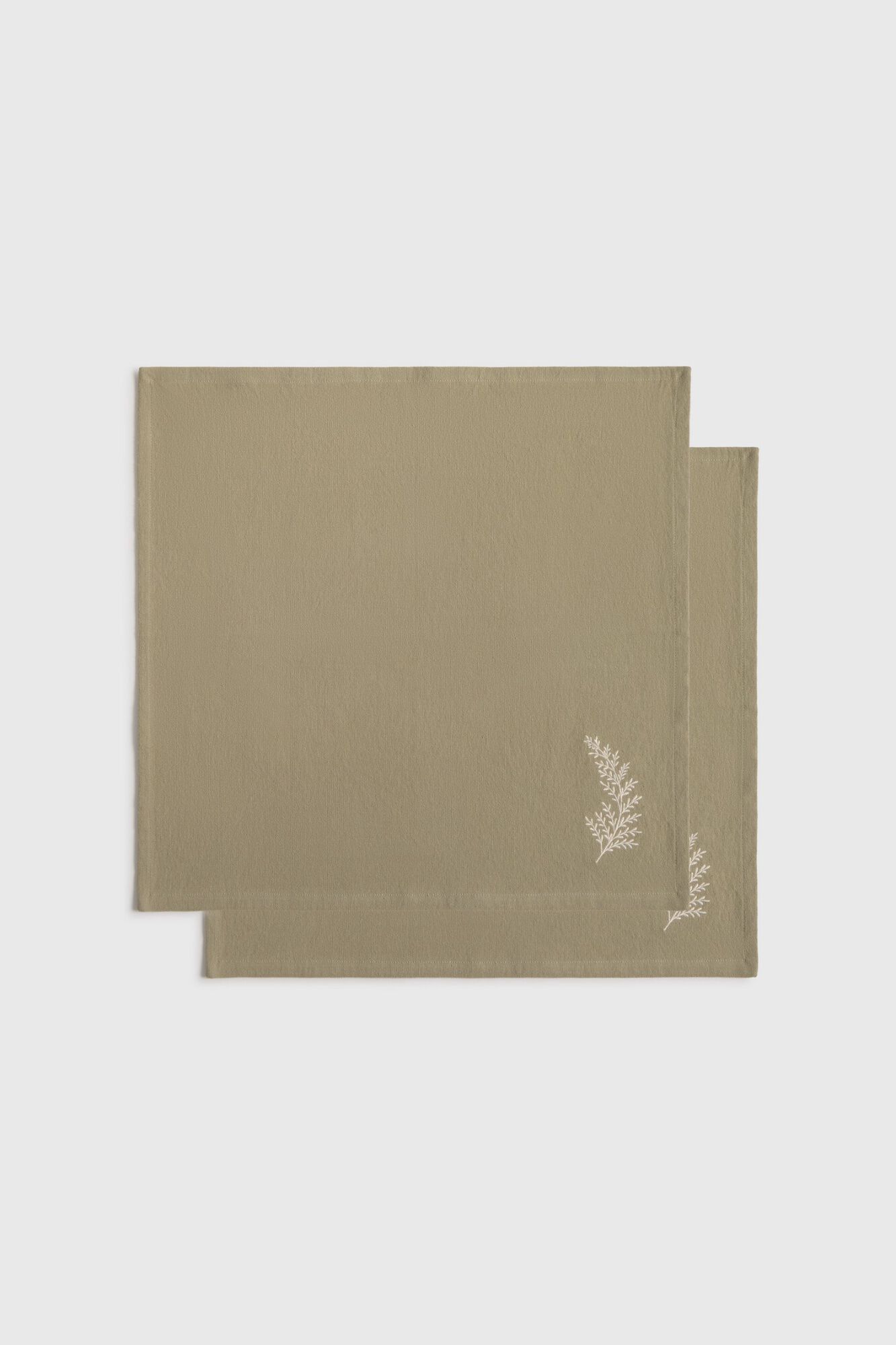 Textura Besticktes Servietten-Set (2 St&uuml;ck)