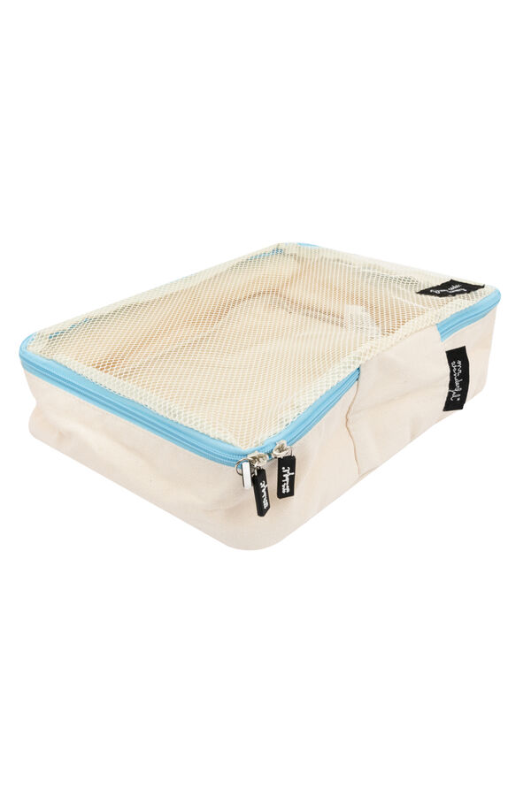 Mr. Wonderful Set 3 bolsas organizadoras estampado