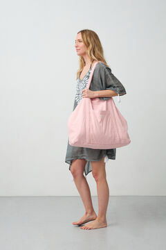 Womensecret Strandtasche aus Baumwolltwillgewebe Rosa