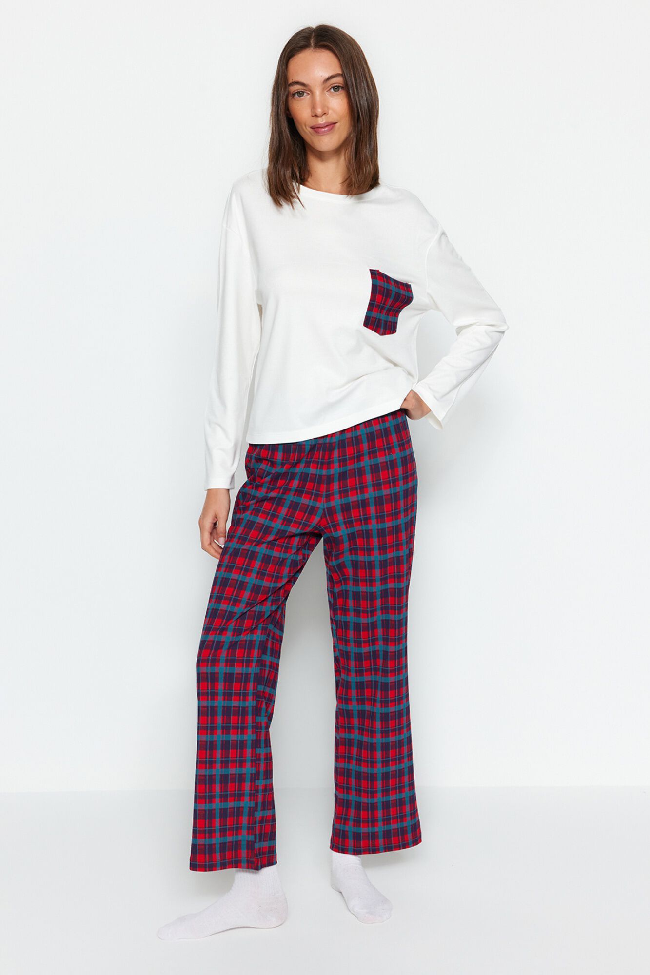 Trendyol Conjunto de pijama cuadros 
