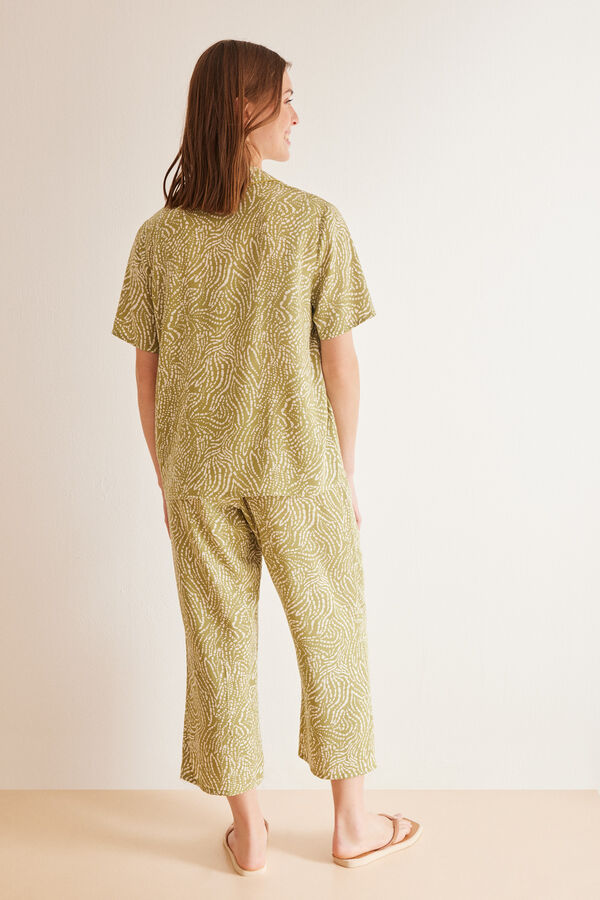 Womensecret Green ethnic capri classic pyjamas Print