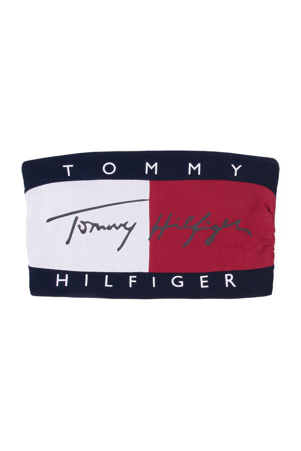 Tommy Hilfiger Flag bandeau bikini top TOMMY HILFIGER blue
