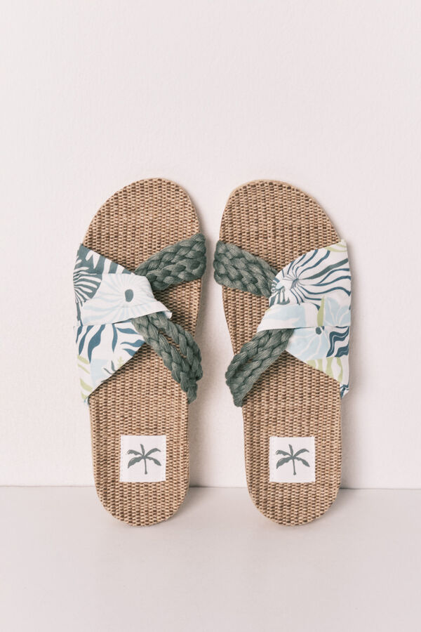 Women'secret Sandales &agrave; brides tress&eacute;es et imprim&eacute;es imprim&eacute;