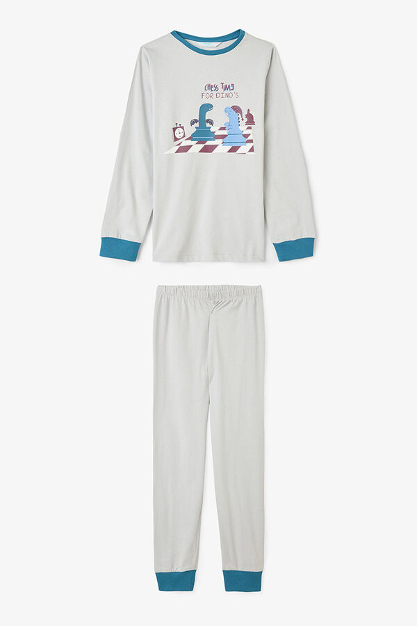 Penti Pack de 2 pijamas largos de dinosaurios Chess Time para ni&ntilde;os estampado