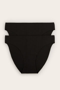 Womensecret 2-pack black classic cotton panties black