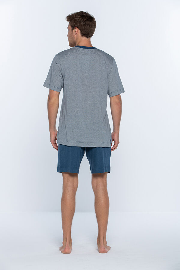 Punto Blanco Pijama corto de bamb&uacute;, Bionix azul