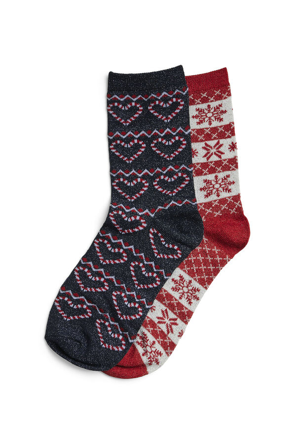 Pieces Socken Weihnachtsfest Grau
