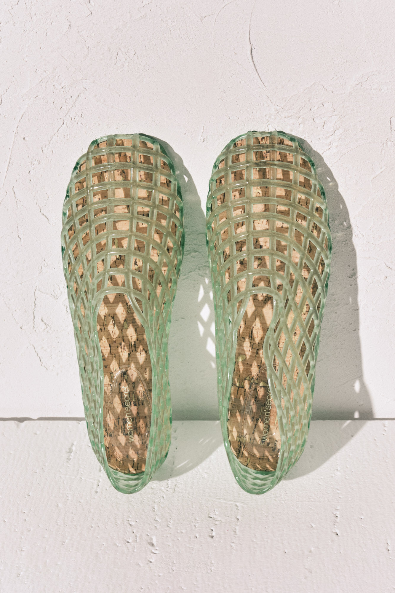 Women'secret Green jelly mesh effect sandals
