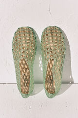 Women'secret Zelene mrežaste jelly sandale Zelena