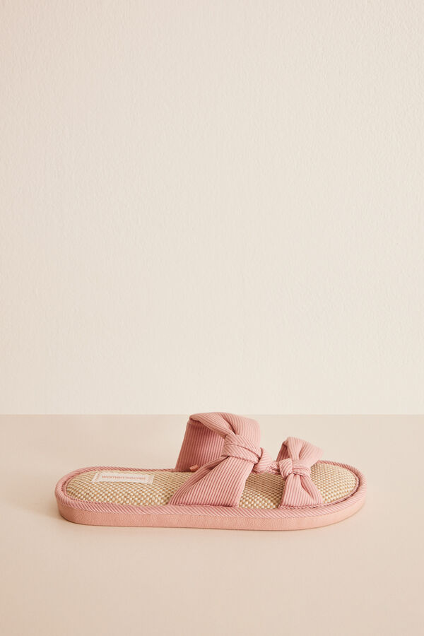 Womensecret Pink knot slippers pink