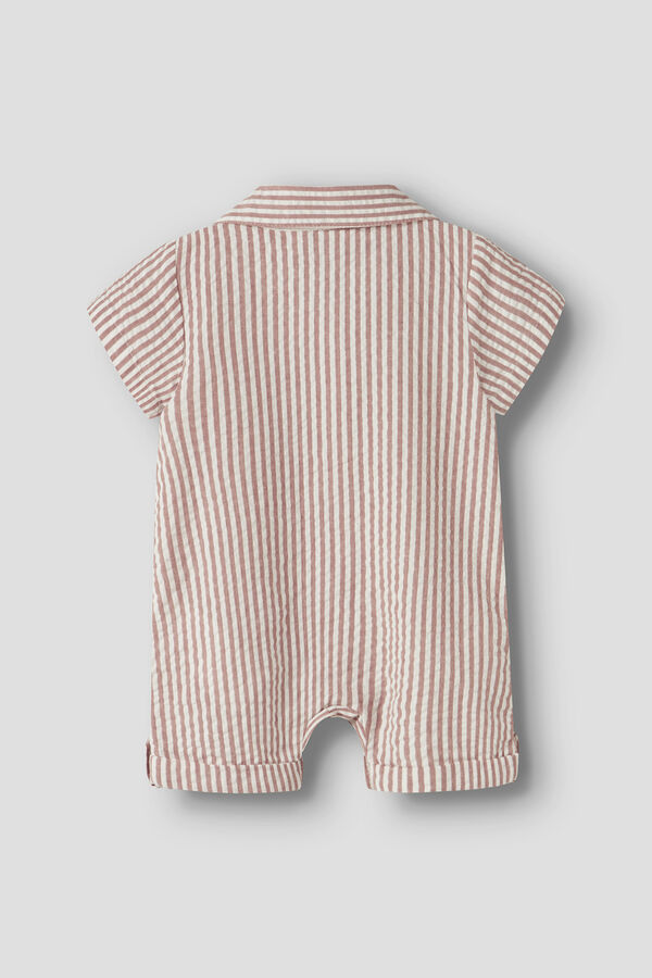 Name it Striped buttoned baby jumpsuit nude