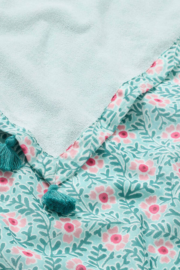 Womensecret Floral and terry cloth beach towel Blau