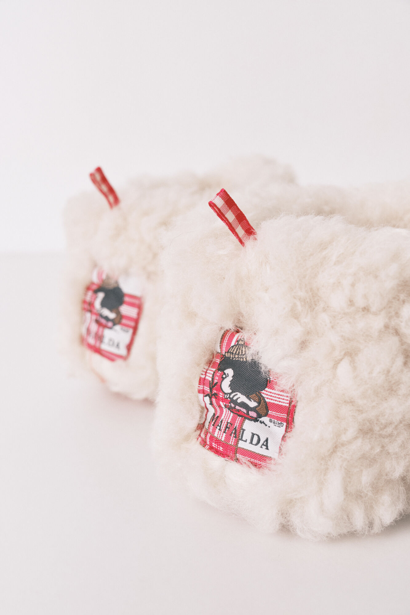 Women'secret Mafalda white fur boots slippers