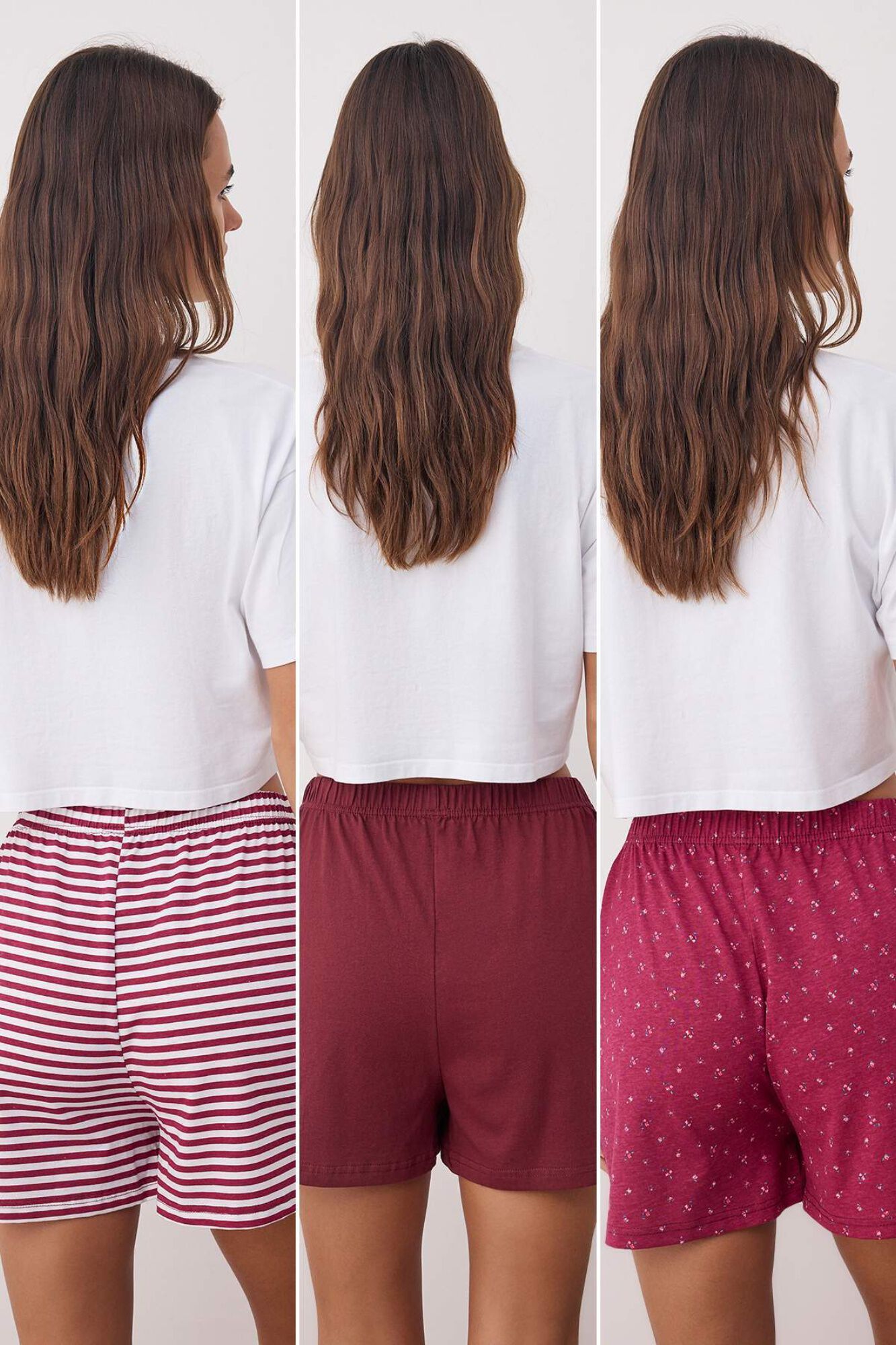 Trendyol Pack de 3 pantalones cortos de pijama