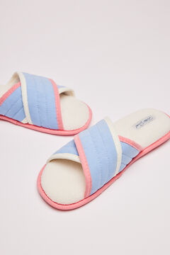 Womensecret Lilac cross strap slippers pink