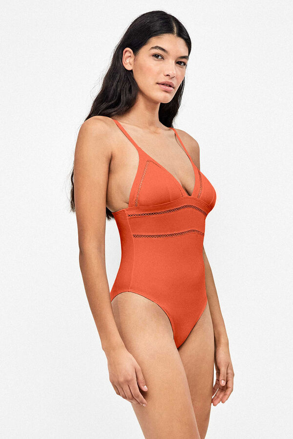 Gisela Removable foam triangle bikini top red