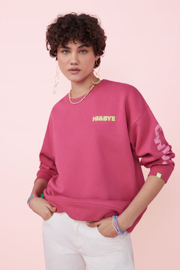 Womensecret Sweatshirt felpa fúcsia logo  rosa