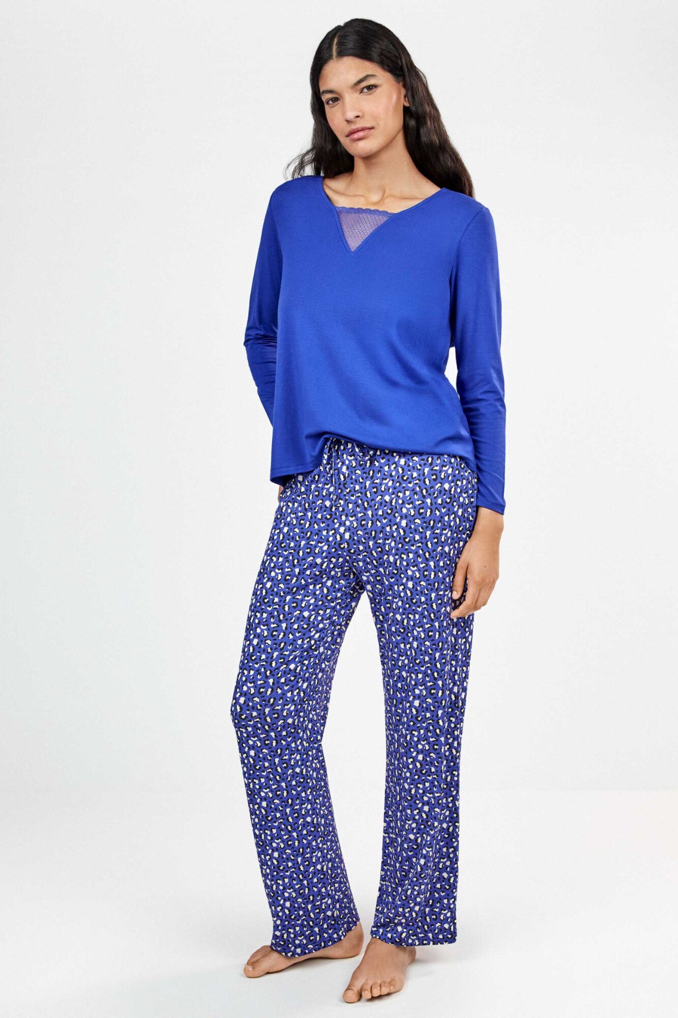 Gisela Cal&ccedil;a comprida estampado leopardo