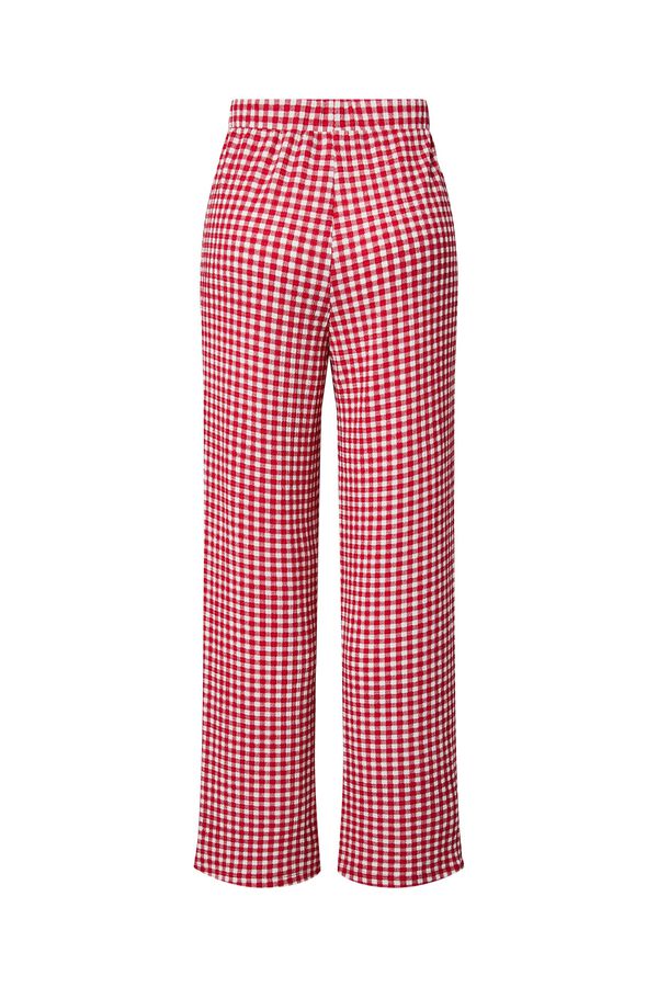 Pieces Printed trousers burgundy