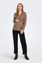 Only Maternity Wide-leg maternity trouser Crna